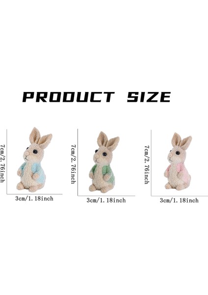 3pcs Paskalya Günü Tavşan Dekoru Paskalya Bahar Tavşanı Dekoru Paskalya Dekoru Hediye Için El Yapımı Figürinler (Yurt Dışından) fiyatları