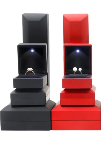 Moda LED Hafif Kolye Uzun Zincir Kutu Kolye Tutucu Evlilik Yıldızları Bileklik Ekran Için Mücevher Hediye Kutusu A (Yurt Dışından)