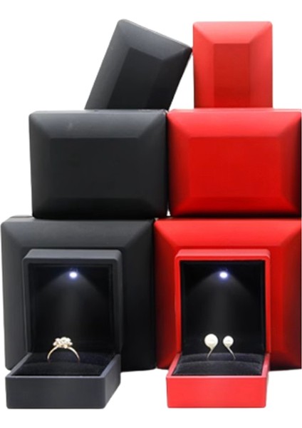 Moda LED Hafif Kolye Uzun Zincir Kutu Kolye Tutucu Evlilik Yıldızları Bileklik Ekran Için Mücevher Hediye Kutusu A (Yurt Dışından) fiyatları