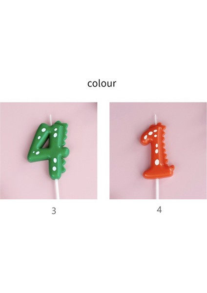Renkli Dinozor Numaraları 0-9 Çocuk Karikatür Doğum Günü Mum Dekorasyonu Sevimli Mum Dekorasyon (Yurt Dışından) modelleri