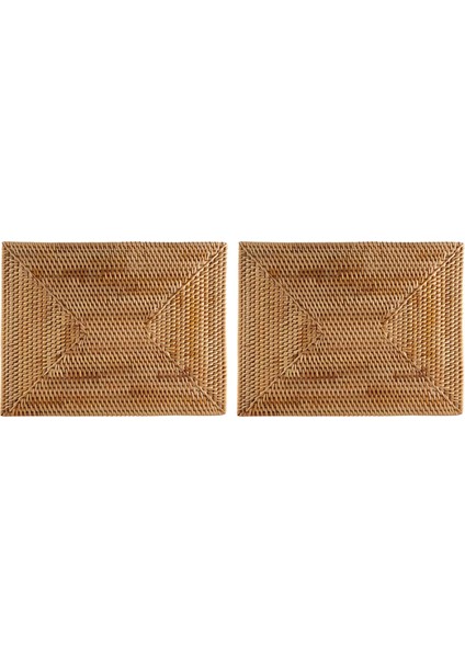 2 Adet Masa Paspasları Kaymaz Rattan Placemats Yemek Masası Isıya Dayanıklı Dokuma Yer Paspasları Yalıtım Isıya Dayanıklı Paspaslar (Yurt Dışından) fiyatları