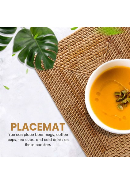 2 Adet Masa Paspasları Kaymaz Rattan Placemats Yemek Masası Isıya Dayanıklı Dokuma Yer Paspasları Yalıtım Isıya Dayanıklı Paspaslar (Yurt Dışından) indirimleri