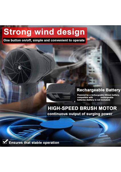 Yüksek Güçlü Turbo Fan Itme Şiddetli Fan Adım Hız Turbofan Yaprak Üfleyici Elde Mini Jet Fan Makita Pil (Yurt Dışından) indirimleri