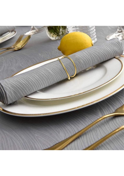 12 Paket Basit Tasarım Peçete Yüzükleri Düğün Için Altın Şükran Günü Noel Partisi Yemek Masa (Yurt Dışından) modelleri