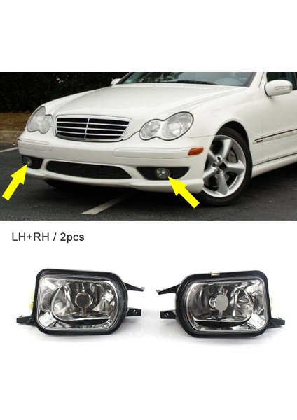 1paır Ön Tampon Sis Lambası Lambası Mercedes-Benz Için Işık W203 C320 &amp; SLK230 2001-2004 2158200556 2158200656 (Yurt Dışından) modelleri