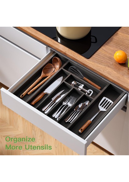 Bambu Çekmecesi Organizatörü Genişletilebilir. Mutfak Appliance Braketi Ayarlanabilir Sofra Tepsisi (Yurt Dışından) fiyatları