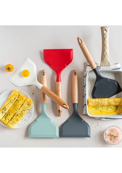 Yapışmaz Mutfak Geniş Sıyırıcı Pizza Pişirme Araçları Silikon Spatula Pişirme Madenleri Kürek Spatula Kitchenware D (Yurt Dışından) modelleri