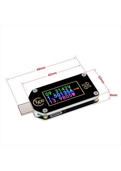 TC66C Typ-C Typ Pd Tetikleyici USB Voltmetre Voltajı 2 Yollu Bluetooth ile Akım Metre Multimetre (Yurt Dışından) fırsatları