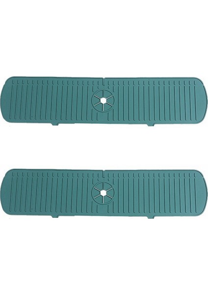 2pcs Mutfak Musluk Sıçrama Pad Silikon Musluk Koruyucu Mat Tahliye Pedi Tezgah Koruyucu (61X14.5X0.5CM) (Yurt Dışından)