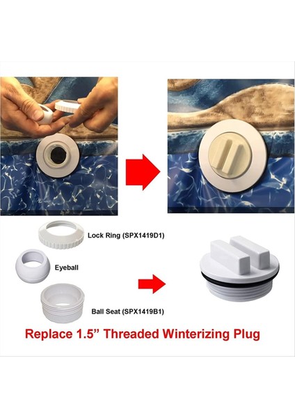 Havuz Spa 1/2inch Açılış Hidrostream Geri Dönüş Jet Takma SP1419C 1-1/2inch Mıp Iplik Değiştirme SP1419C (5pcs) (Yurt Dışından) fiyatları