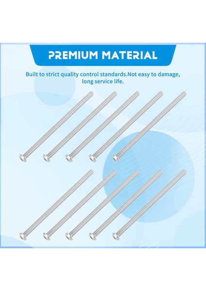 Paslanmaz Çelik Düğme Baş Vidası, Altı Soket Cıvataları Tip: M4 / 4mm Cıvata Boyutu: M4 x 80MM Paket Miktarı: 10 (Yurt Dışından) indirimleri