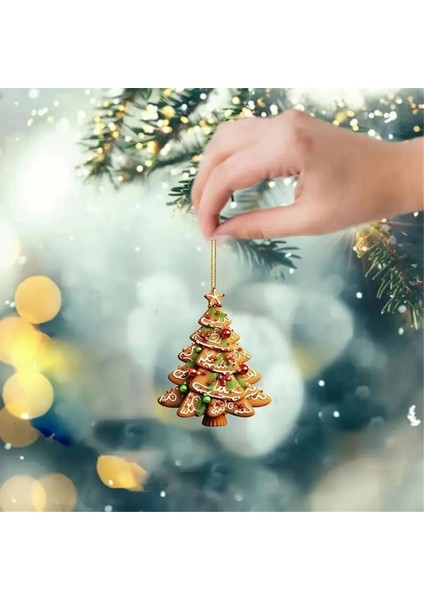 Akrilik Düz Kolye Noel Ağacı Süslemeleri Bardak Kitaplık Araba Kolye Hediyeleri (Yurt Dışından) indirimleri