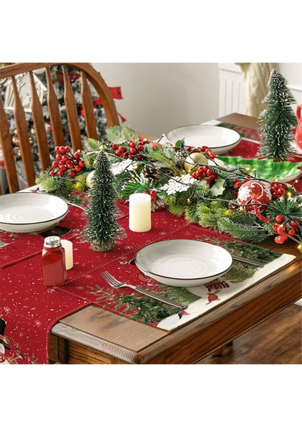 Noel Placemats, 12X18 Inç Mevsimlik Noel Tatil Masası Paspasları Yıkanabilir Masa Paspasları 6 (Yurt Dışından) indirimleri