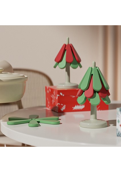 Noel Ağacı Silikon Katlanır Katlama Anti-Ölçekli Mat Yüksek Sıcaklık Placemat Kupa Pot Pişir Mat Takım Mat Yuvarlak Dip (Yurt Dışından) fiyatları