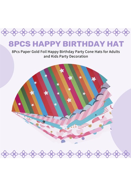 8pcs Kağıt Altın Folyo Mutlu Yıllar Partisi Yetişkinler ve Çocuk Partisi Dekorasyonu Için Şapkalar (Yurt Dışından) fırsatları