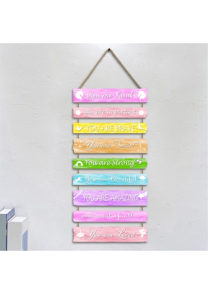 Kızlar Oda Dekor Yatak Odası Ilham Duvar Sanatı Çocuklar Için Gökkuşağı Duvar Süslemeleri Toddler Oda Ahşap Işaret Kreş Dekor (Yurt Dışından) fiyatları