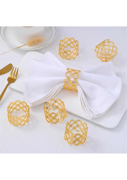 Peçete Halka Koleksiyonu Dekoratif Kumaş Peçeteleri Için 6 Pcs Seti Peçete Tutucu Mutfak Dekoru ve Düğün Süslemeleri A (Yurt Dışından) fiyatları