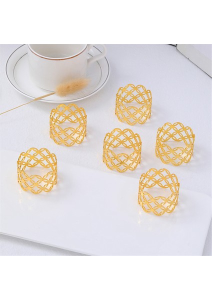 Peçete Halka Koleksiyonu Dekoratif Kumaş Peçeteleri Için 6 Pcs Seti Peçete Tutucu Mutfak Dekoru ve Düğün Süslemeleri A (Yurt Dışından) indirimleri