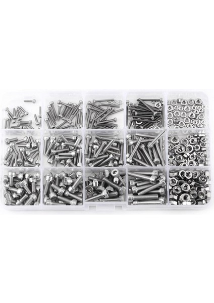 480PCS M2 M3 M4 Hex Soket Vidaları Set Paslanmaz Çelik Hex Soket Kapağı Baş Fıstığı Onarım Aracı (Yurt Dışından)