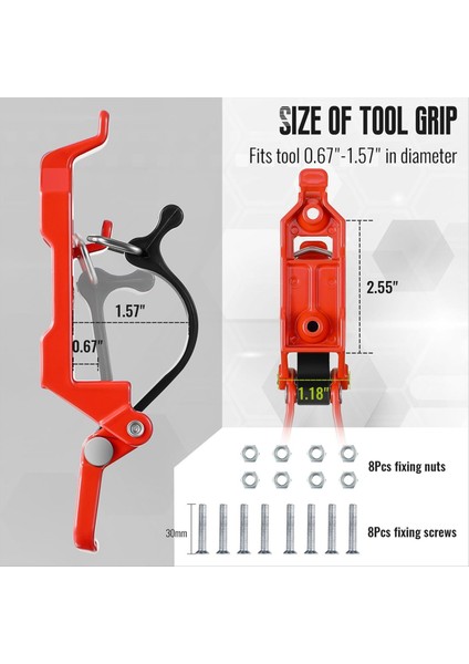 Çatı Rafı Için Kürek Montajı, Metal Kauçuk Kelepçeler, Duvar Montaj Braketleri, Hızlı Serbest Bırakma Tutucu Montaj Kiti (4 Adet) Kırmızı (Yurt Dışından) fiyatları