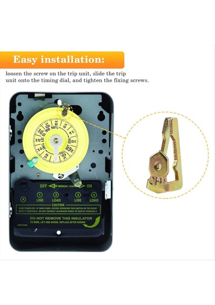 156T1978A Time Switch Trippers Intermati Fit T100 Serisi Zamanlayıcı 2 Paketinin Değiştirilmesi (4 On / 4 Kapalı / 8 Vidalar) (Yurt Dışından) indirimleri