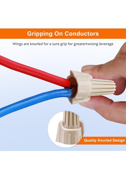 Tan Tel Somunu, Kanatlı Tel Ucu Konnektör Kapağı, Somun 18-8 Awg, HSP13 Tipi Vidalı Terminal, Elektrik Kablolarını Bağlamak Için (Yurt Dışından) fiyatları