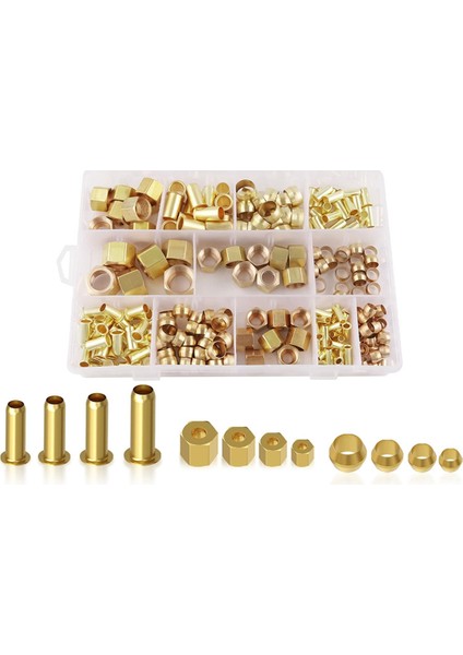 220PCS Sıkıştırma Bağlantı Noktaları Çiftlik Kiti - Pirinç Sıkıştırma Kılı (Yurt Dışından)