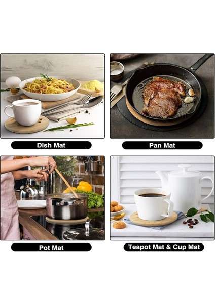 Bambu Tencere Bardak Altlıkları, Isıya Dayanıklı Bambu Yer Paspasları, Odundan Yapılmış Kare ve Yuvarlak Tencere Bardak Altlıkları, Kase, Tencere, Tabaklar (Yurt Dışından) indirimleri