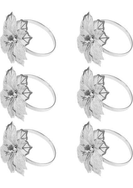 6 Paket Peçete Halkaları, Masa Süslemeleri Için Altın Peçete Halkaları Tokaları, Düğün, Akşam Yemeği, Parti, Diy Dekorasyon, Gümüş (Yurt Dışından) fiyatları