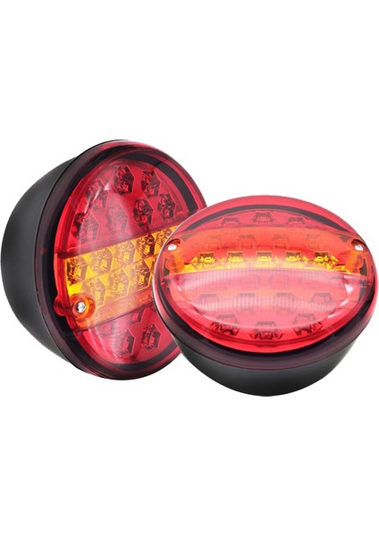 2pcs 12V 24V 20 LED Araba Römorku Kuyruk Evrensel Işıklar Kamyon Yuvarlak Arka Lamba Arka Fren Göstergesi Dönüş Sinyal Lambası (Yurt Dışından)