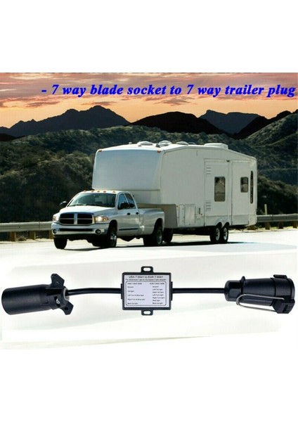 2pcs Usa-Ab Römorku Işık Dönüştürücü Abd 7 Yollu Bıçak Soketine Ab 7 Pimli Yuvarlak Fişe (Yurt Dışından) fiyatları