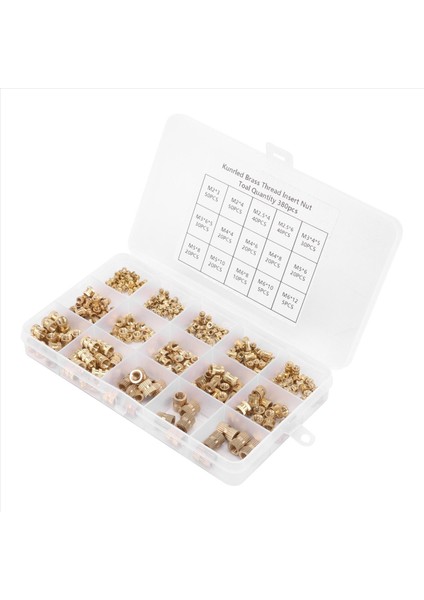 380PCS Iplik Ekleri M2 M2 M2.5 M3 M4 M5 M6 Metrik Dişi Iplik Pirinç Trafikli Dişli Gömme Somunlar Çeşitliliği Kiti (Yurt Dışından) fiyatları