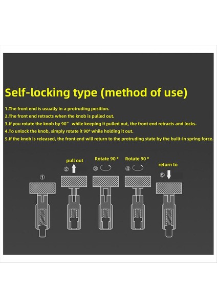 2pcs Paslanmaz Çelik El Geri Çekilebilir Yay Pistonlar Tramparalı Saplı - Hızlı Bırakma Kilitleme Pimi M6 (Yurt Dışından) fırsatları