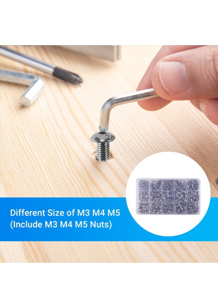 Vida ve Somun Kiti, Makine Vidası ve Somun Kiti, 500 Pcs M3 M4 M5 Paslanmaz Çelik Düğmesi Başikli Soket Baş Kapak Cıvataları Somun Ürünlü Çiftlik +Anahtarlı Vidalar (Yurt Dışından) indirimleri