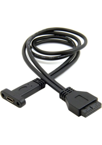 Tek Bağlantı Noktası USB 3.1 Tip C Usb-C Dişi-Usb 3.0 Anakart 19PIN Başlık Kablosu 50CM (Yurt Dışından)