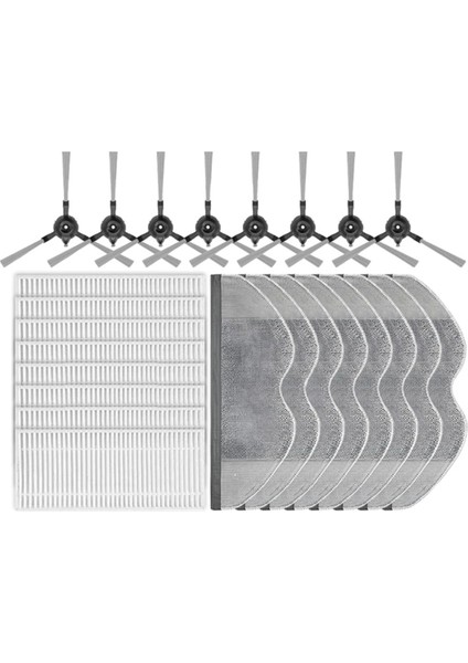 Xiaomi Robot Vakum E5 C108 Yan Fırça Paspas Filtresi Değiştirmeleri Için Aksesuar Seti Uyumlu (Yurt Dışından)