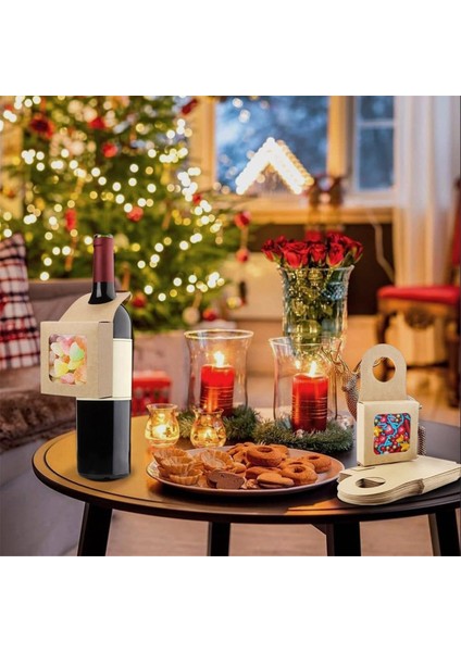 50PCS Kraft Kağıt Şarap Şişesi Kutusu Pencereli Noel Düğün Şarap Aksesuar Setleri Için Katlanabilir Şarap Şeker Kutuları (Yurt Dışından) fiyatları