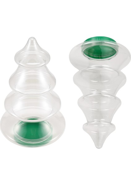 2pcs Şeker Kavanozları Noel Ağacı Şekilli Plastik Kurabiye Kavanozları Kapaklarla Güzel Şeker Depolama Şişeleri 1.55L (Yurt Dışından) modelleri