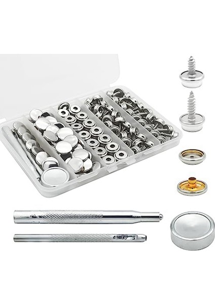 Canvas Snap Kit, 40 Set Deniz Sınıfı Tekne Kapağı Snap Snap Taşıyıcılar Paslanmaz Çelik Snap Kit Tekne Kapağı Mobilya Için (Yurt Dışından)