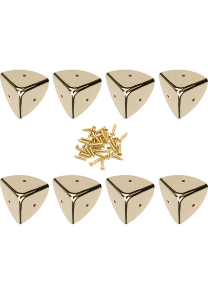 Demir Köşe Koruyucular Siyah Dekor Kutusu Kenar Kapak 39MM/1.53IN Kutu Dolap Kenar Güvenlik Koruma 8pcs, Açık Altın (Yurt Dışından)