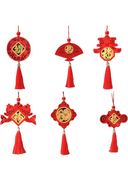 6pcs 2024 Bahar Festivali Ejderha Yıl Ahşap Işaret Kolye Şirket Alışveriş Merkezi Dekorasyonu Çin Yeni Yıl Hediyeleri, B (Yurt Dışından) fırsatları