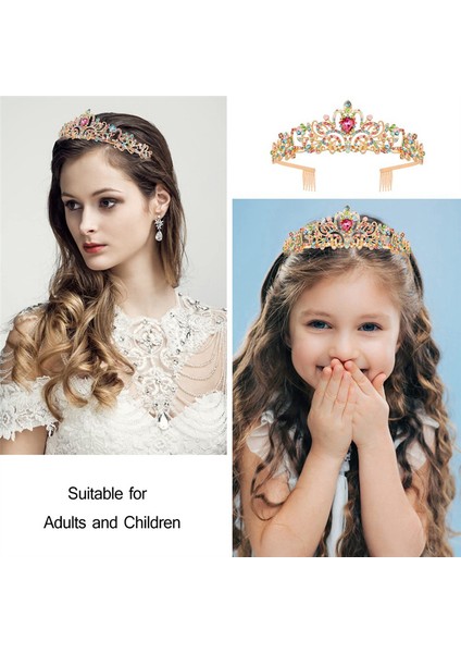 Doğum Günü Tiaras Kızlar Için Doğum Günü Taç Kümesi Mutlu Yıllar Kız Prenses Doğum Günü Partisi Dekorasyonları Hediyeler A (Yurt Dışından) fırsatları