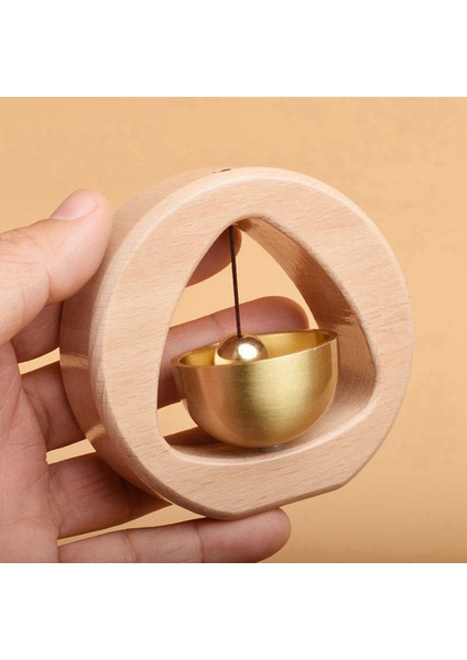 Pirinç Dopamin Kapı Zili Ahşap Çan Giriş Rüzgar Chime Japon Eve Taşınma Hediye Giriş Kolye Üçgen (Yurt Dışından) fırsatları
