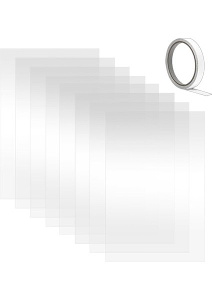 8 Adet Aşındırıcı Patlatma Dolabı Lens Kapağı, Kumblast Dolabı Iç Lens Için 23 x 11 Inç Koruyucu Film (Yurt Dışından)