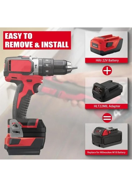 Milwaukee Için Pil Adaptörü Hilti 22V B22 Li-Ion Piller Dönüştürücü Adaptör (Yurt Dışından) modelleri