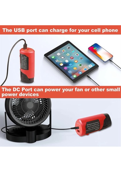 Milwaukee 12V Lityum Pil Için Dc USB Bağlantı Noktalı Taşınabilir Pil Adaptörü USB Cihaz Şarj Cihazı, Telefon Için Şarj (Yurt Dışından) modelleri