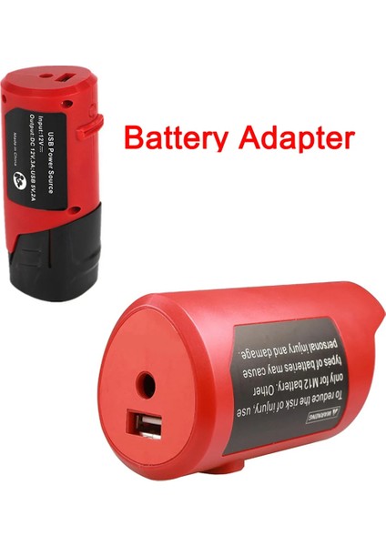 Milwaukee 12V Lityum Pil Için Dc USB Bağlantı Noktalı Taşınabilir Pil Adaptörü USB Cihaz Şarj Cihazı, Telefon Için Şarj (Yurt Dışından) fırsatları
