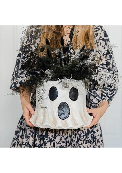 Hayalet Kova Dekoru, Hayalet Ekici Pot, Hayalet Kova Vazısı, Cadılar Bayramı Hayalet Kovası, El Yapımı Cadılar Bayramı Kepçeleri 10CM (Yurt Dışından) modelleri