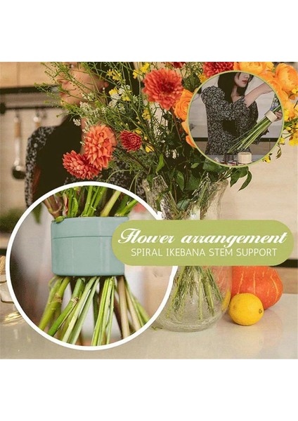 Spiral Ikebana Kök Tutucu, Buket Twister, Su Geçirmez Spiral Ikebana Kök Tutucu Çiçekler (Yeşil) (Yurt Dışından) fırsatları