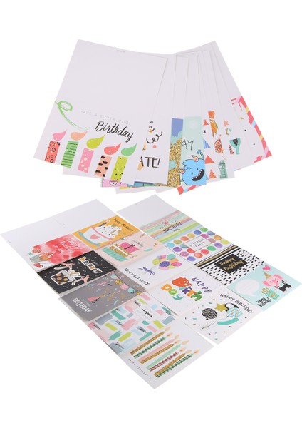 36 Paket Tebrik Kartı Çevre Dostu Benzersiz Doğum Günü Kartları Büyük Mutlu Yıllar Kartları Yetişkinler ve Çocuklar Için Set (Yurt Dışından) fiyatları